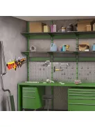 Nagy teherbírású fém falra szerelhető kés- és szerszámtartó