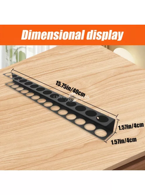 Nagy teherbírású fém falra szerelhető szerszámtartó állvány 14 résszel csavarhúzókhoz és fogókhoz