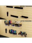 Nagy teherbírású fém falra szerelhető szerszámtartó állvány 14 résszel csavarhúzókhoz és fogókhoz