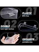 30 darabos átlátszó műanyag tárolódoboz készlet nagy szervezővel