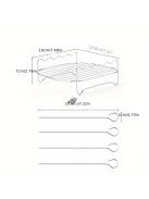 Rozsdamentes acélból készült légkeveréses sütőrács kiegészítő készlet