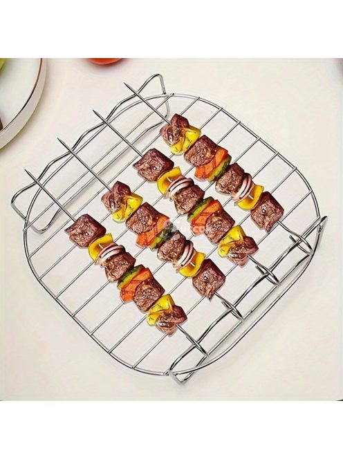 Rozsdamentes acélból készült légkeveréses sütőrács kiegészítő készlet