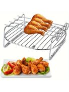 Rozsdamentes acélból készült légkeveréses sütőrács kiegészítő készlet