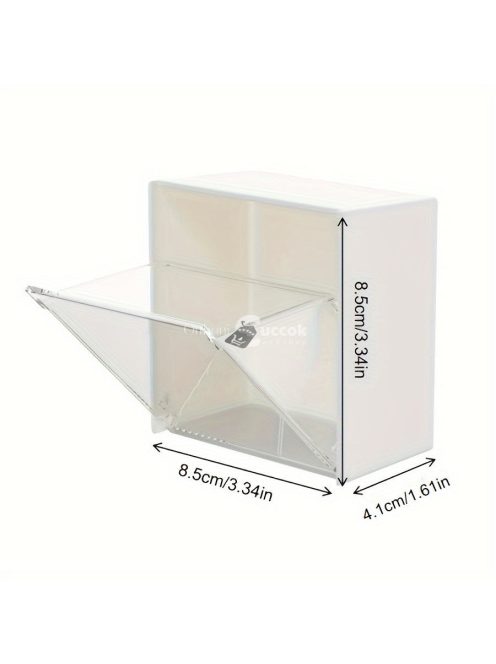 Falra szerelhető fehér flip tárolódoboz