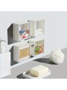 Falra szerelhető fehér flip tárolódoboz