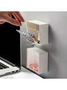 Falra szerelhető fehér flip tárolódoboz