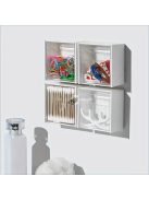 Falra szerelhető fehér flip tárolódoboz