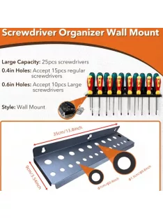 Többcélú Fém Falra Szerelhető Szerszámkészlet Tartó