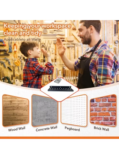 Többcélú Fém Falra Szerelhető Szerszámkészlet Tartó