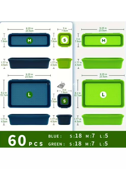26 darabos készlet műanyag szerszámfiók