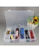 24 rekeszes, átlátszó műanyag tárolódoboz fedéllel