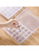 24 rekeszes, átlátszó műanyag tárolódoboz fedéllel