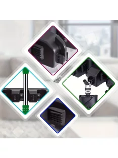   1 db seprűtartó, falra szerelhető kerti szerszám-rendező