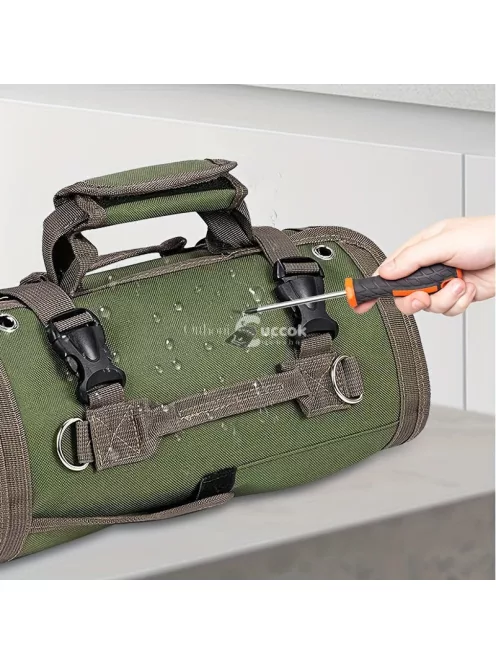 Szerszámtáska tekercs, nagy teherbírású szerszámszervező férfiaknak és nőknek