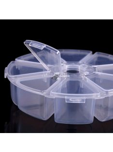   8-rekeszes kerek tárolószervező gyémántfestő eszközökhöz, ékszerekhez és apró tárgyakhoz