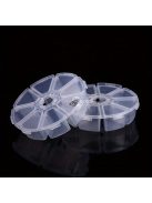 8-rekeszes kerek tárolószervező gyémántfestő eszközökhöz, ékszerekhez és apró tárgyakhoz