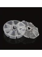 8-rekeszes kerek tárolószervező gyémántfestő eszközökhöz, ékszerekhez és apró tárgyakhoz