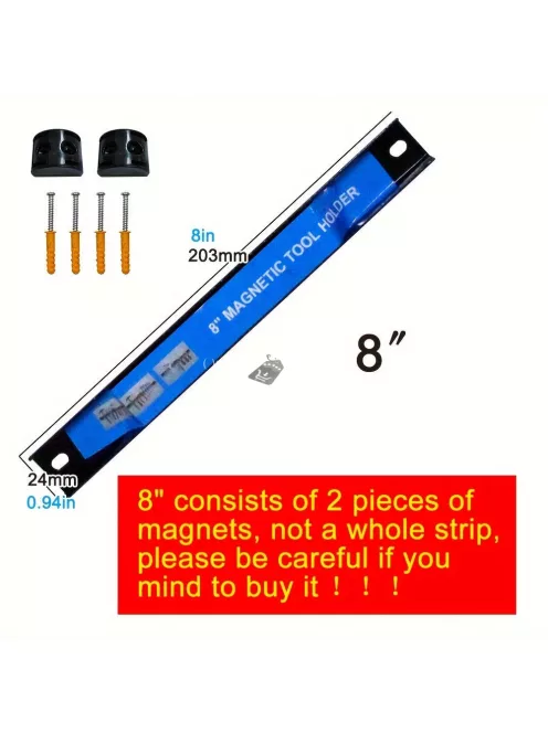 1db Mágneses Szerszámtartó Szalag, Rozsdamentes Acél Felületű mágnesrúd
