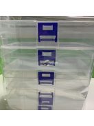 5db átlátszó műanyag tárolódoboz, ékszertároló rendszer, üres többfunkciós tárolódoboz