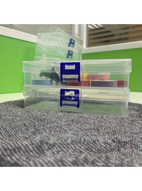 5db átlátszó műanyag tárolódoboz, ékszertároló rendszer, üres többfunkciós tárolódoboz