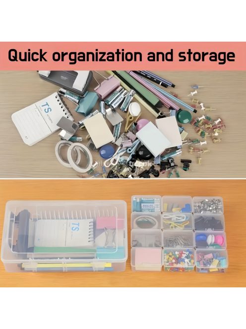 12db Átlátszó Műanyag Tárolódoboz