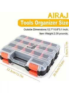 Kétoldalas Alkatrészdoboz, 34 Rekeszes Tárolódoboz