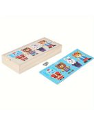 Fa állatos öltöztetős puzzle, logikus gondolkodást fejlesztő játék
