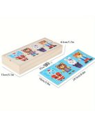Fa állatos öltöztetős puzzle, logikus gondolkodást fejlesztő játék