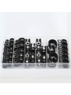   44 darabos rozsdamentes acél kábelcsipesz készlet gumimarkolattal