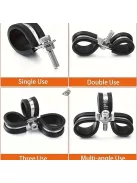 44 darabos rozsdamentes acél kábelcsipesz készlet gumimarkolattal