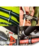 44 darabos rozsdamentes acél kábelcsipesz készlet gumimarkolattal