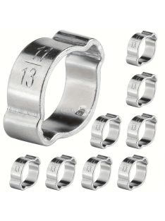   48 db-os Cinkbevonatú Rozsdamentes Acél Dupla Fülű Tömlőbilincs Készlet