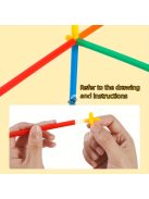 100 darabos szalma építőjáték