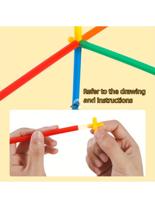 100 darabos szalma építőjáték