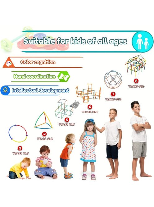 100 darabos szalma építőjáték