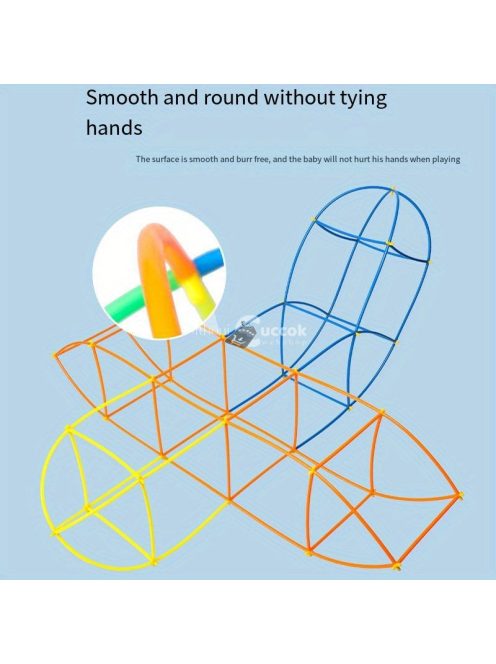 100 darabos szalma építőjáték