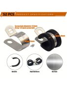 52 darabos rozsdamentes acél kábelbilincs készlet