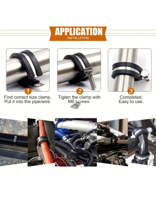 52 darabos rozsdamentes acél kábelbilincs készlet