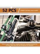 52 darabos rozsdamentes acél kábelbilincs készlet