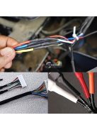 127 darabos fekete és piros hőre zsugorodó, 2:1 méretarányú polietilén kábelhüvely kábelkötegelő készlet