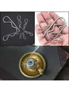 100db Sasszeg Készlet, Rozsdamentes Acél R Kapcsok Rugós Rögzítő Kapcsok