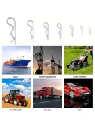 100db Sasszeg Készlet, Rozsdamentes Acél R Kapcsok Rugós Rögzítő Kapcsok