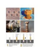 csavar kiszedő készlet, fúrófej sérült csavarokhoz