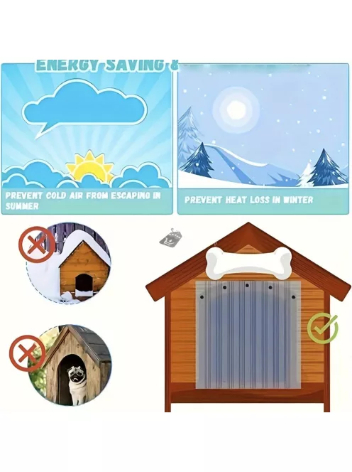 Könnyen felszerelhető PVC kutyaajtó függöny