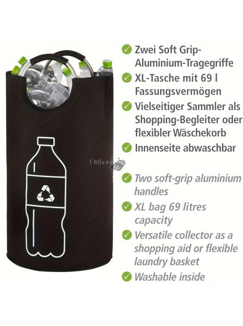 Nagy kapacitású, összecsukható újrahasznosító szemeteskosár otthoni használatra