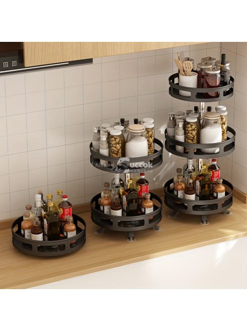 3 szintes többcélú forgó konyhai eszköz rendszerező