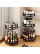 3 szintes többcélú forgó konyhai eszköz rendszerező