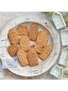   Retro norvég házikó forma karácsonyi és halloweeni sütéshez