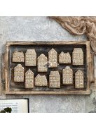 Retro norvég házikó forma karácsonyi és halloweeni sütéshez