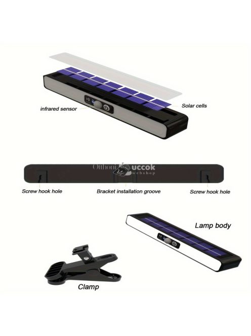 Ultra-Fényes Napelemes Clip-On LED Tájkivilágítás